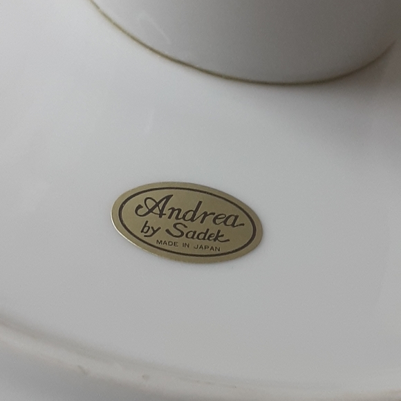 VTG ANDREA by SADEK Spring Nigh 2pc Pedestal Cake Plate and Server - Picture 8 of 10